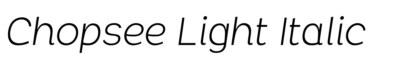 Chopsee Light Italic